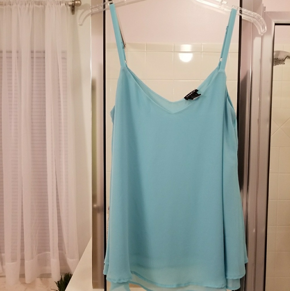Torrid Light Blue Double Layer Chiffon Cami