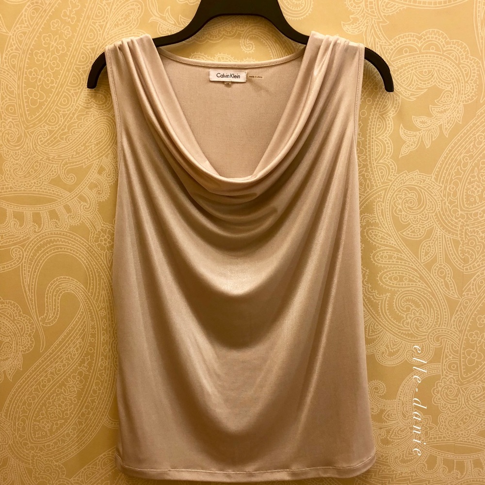 Calvin Klein Draped Sleeveless Top