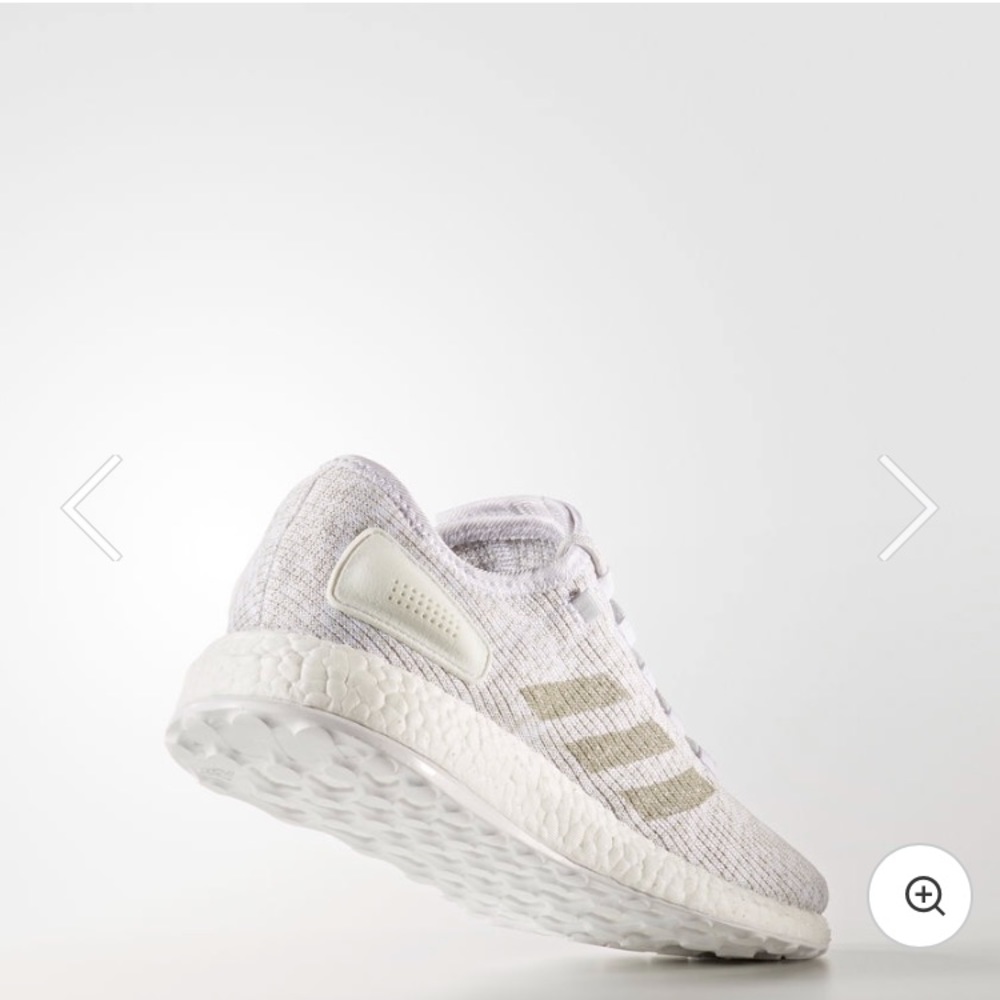 Adidas PureBoost running shoes in white