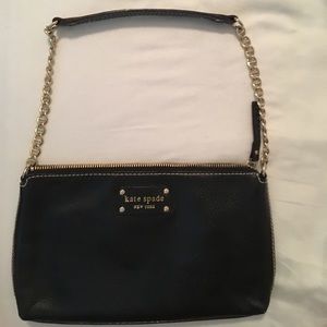 Black Kate Spade over the shoulder clutch