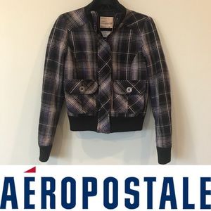 Plaid Bomber Jacket Medium by Aeropostale