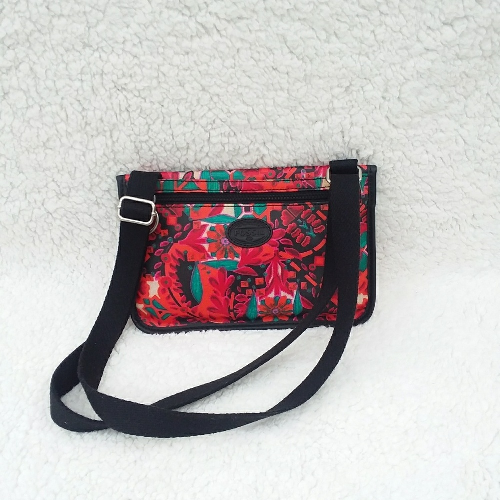 New Fossil Keyper Flower Mini Flap Crossbody - image 2