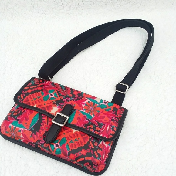 NEW Fossil Keyper flower mini flap crossbody - Picture 1 of 3