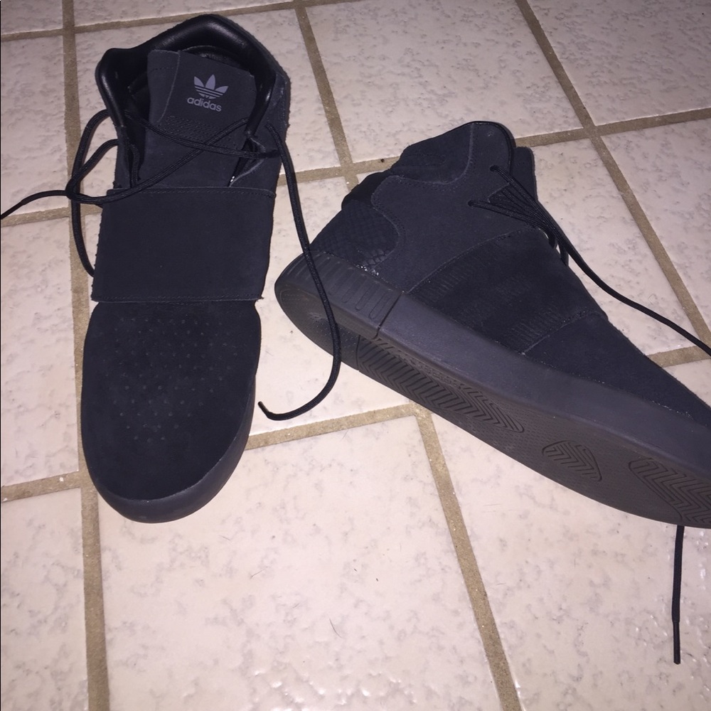 Men’s Adidas Tubular Strap Hightop Suede