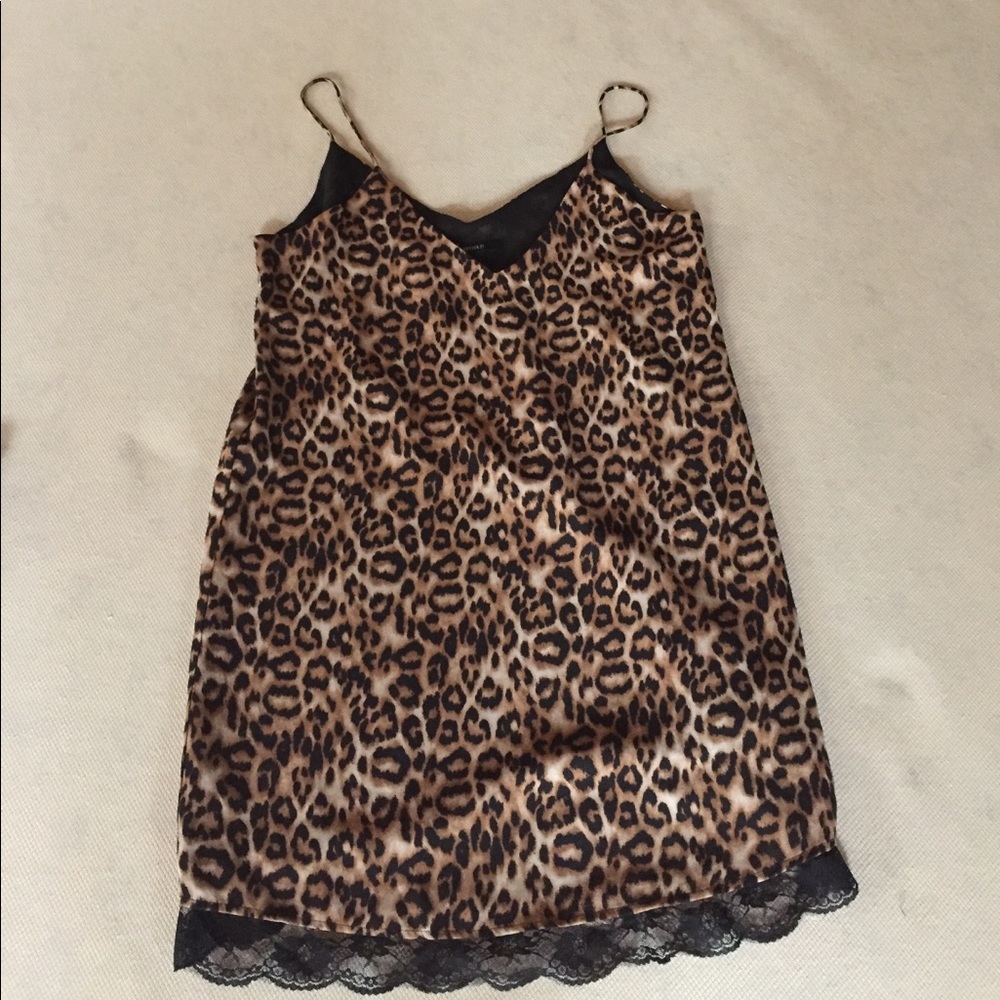 Cheetah print mini dress