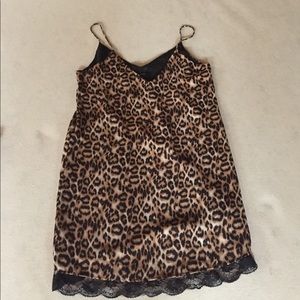 Cheetah print mini dress