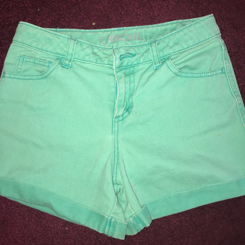 Teal shorts