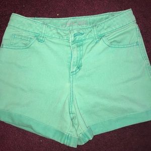 Teal shorts