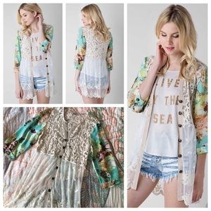 BKE Gimmicks Pieced Cardigan