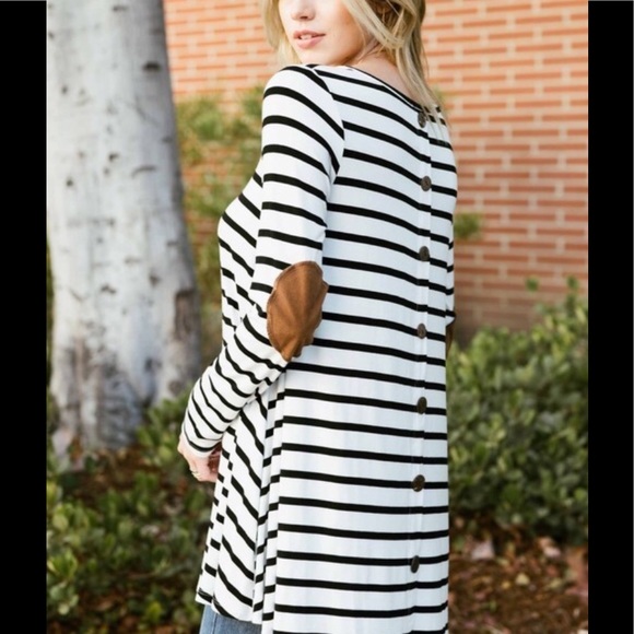 LAST ONE! Striped long-sleeve w/ elbow patches XL - Picture 3 of 3