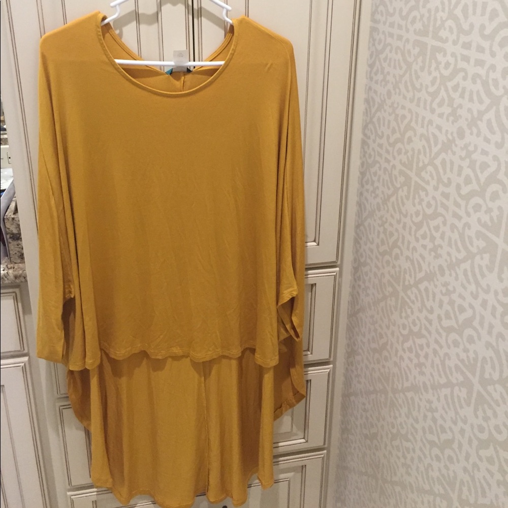 Mustard yellow hi-low top! NWOT