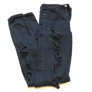 Destroyed black jeans