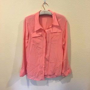 Cold Hawk Tops - Cold Hawk long sleeve coral button down shirt Cold Hawk Tops - Cold Hawk long sleeve coral button down shirt