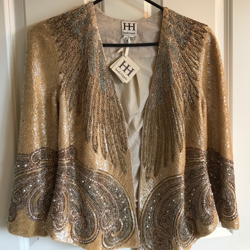 Haute Hippie Beaded Jacket. Size S.