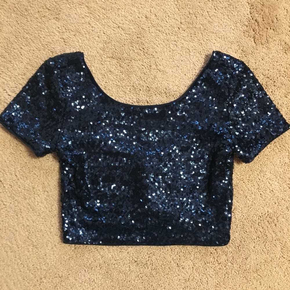 Sequin crop top