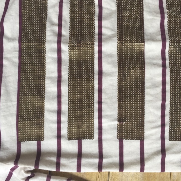 PLATOS 4/$20 • J CREW • sequin striped shirt - Picture 3 of 5