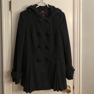 Miss Sixty Dark Gray Wool Peacoat