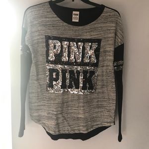 PINK black and grey shirt