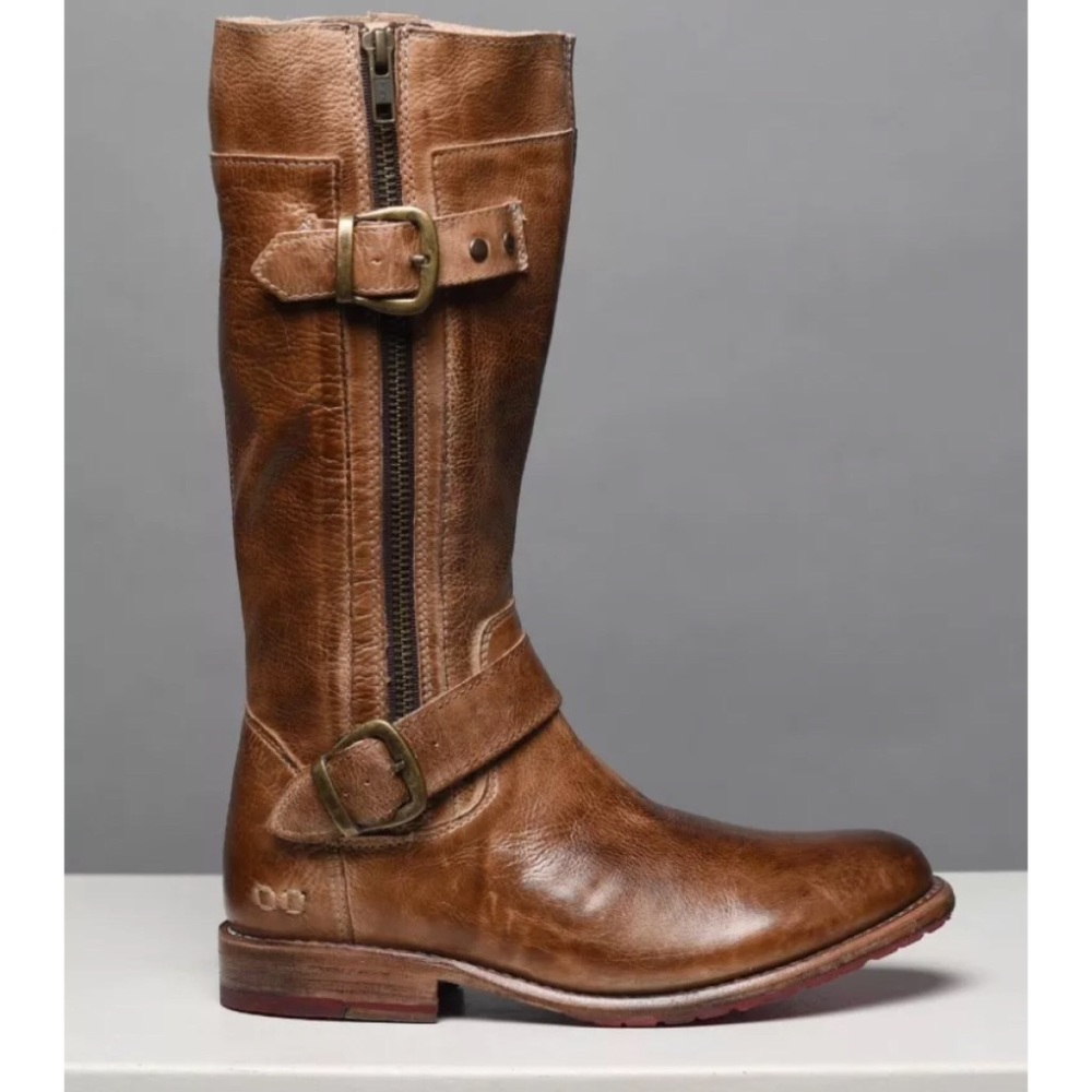 BED STU GOGO LUG LEATHER MOTO BOOTS - Picture 3 of 7