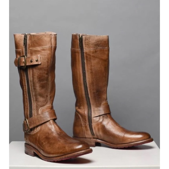 BED STU GOGO LUG LEATHER MOTO BOOTS - Picture 2 of 7