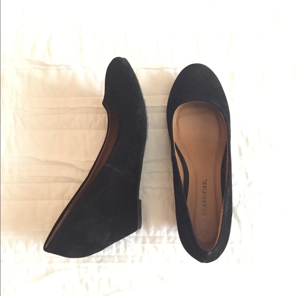 City Classified Black Velvet Wedge- worn once!