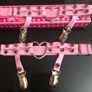 Leg Garters Heart 💓 Pink
