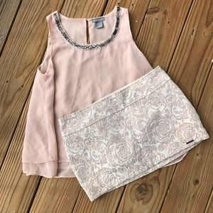 Abercrombie and fitch skirt and Angie sheer tank