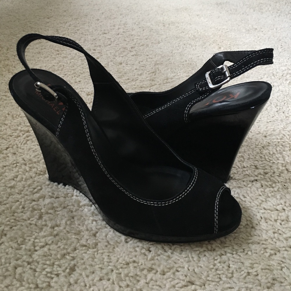 Michael Kors Black Suede Heels
