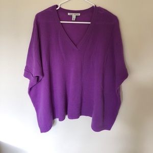 Cute cashmere “poncho” style sweater !