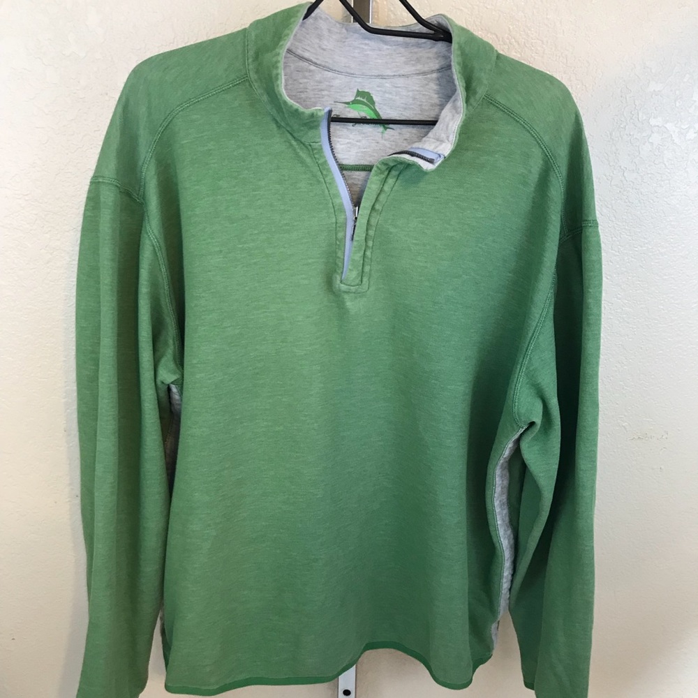 Tommy Bahama Reversible 1/4 Zip Pullover Sz XL