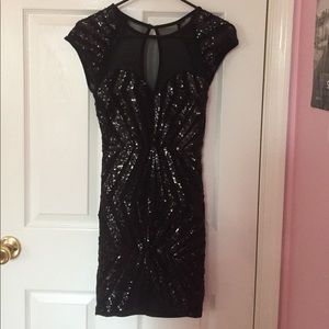 Sequin black homecoming dress