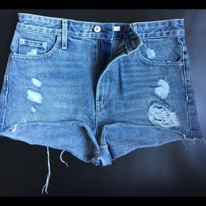 Revolve High Waist Distressed Jean Shorts size 28