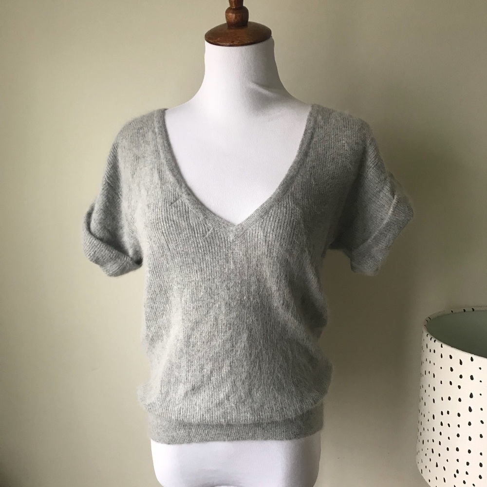 Vintage Angora & Wool Blend Fuzzy Sweater