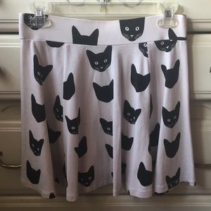 H&M cat print skirt