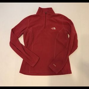 Hot pink north face pullover
