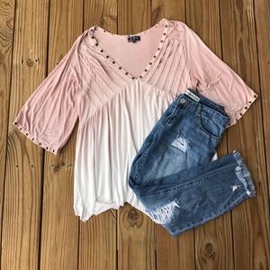 Ashley mason bf jeans and buckle top