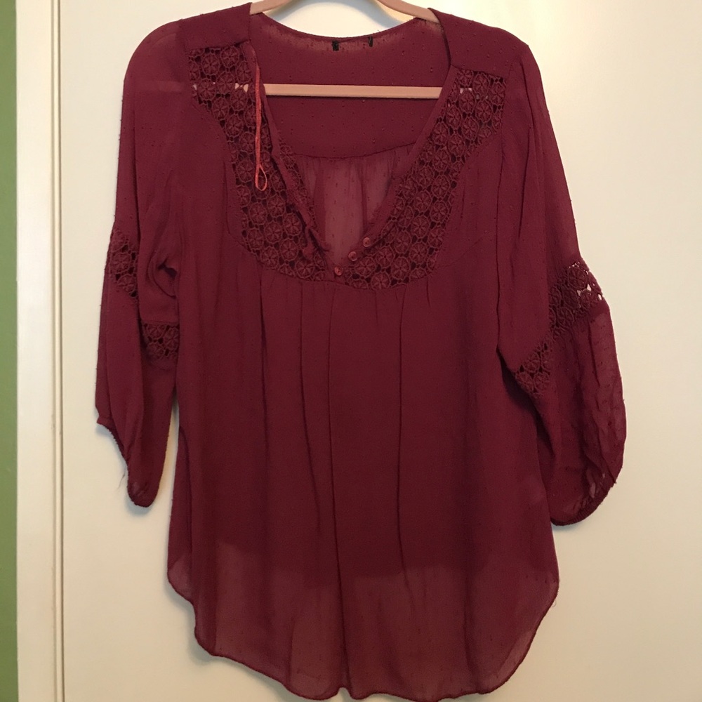 SOLD!! Beautiful Maroon Blouse