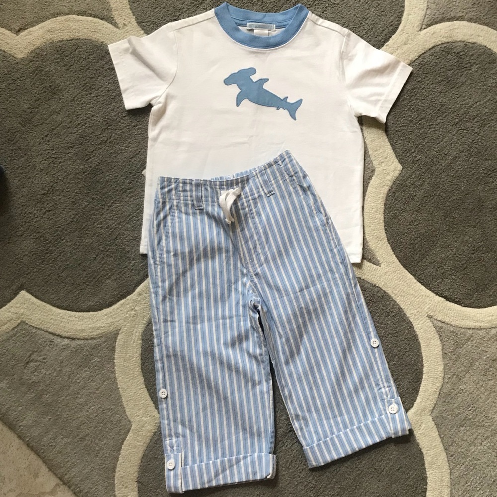 Janie and Jack 2T 🦈 Shark outfit