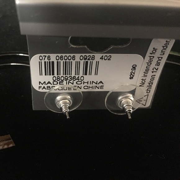 Express thin black hoops with crystal accents  - Picture 3 of 3