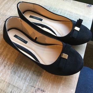Black forever 21 flats with bow detail