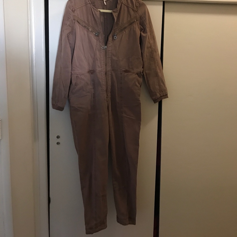 Flight suit style jumpsuit.