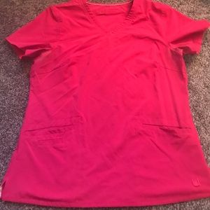 Urbane pink scrub top