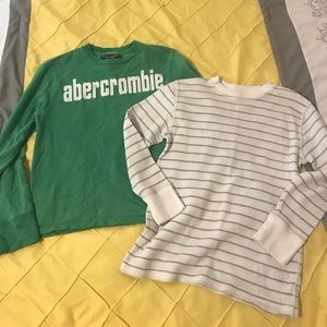 2 YM/7-8 long sleeve 1 Abercrombie 1 Chdrns place