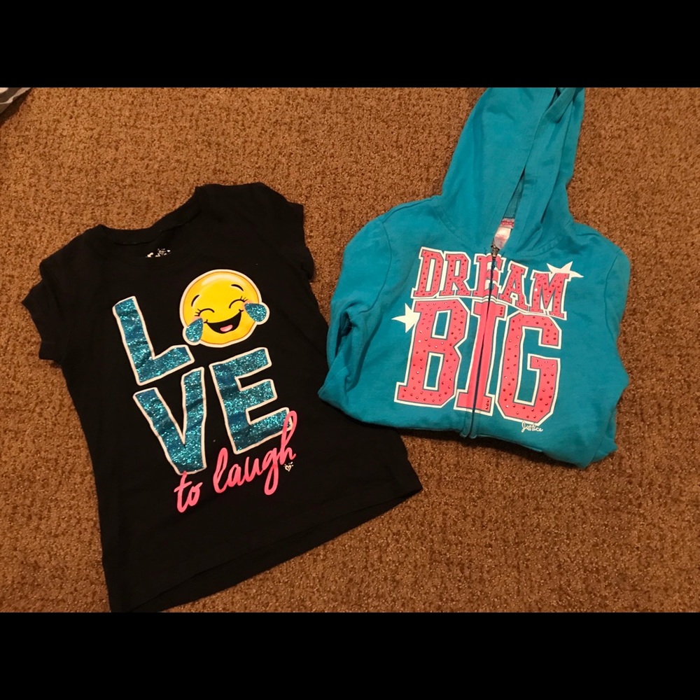 Justice❤️ T-shirt abs sweatshirt combo