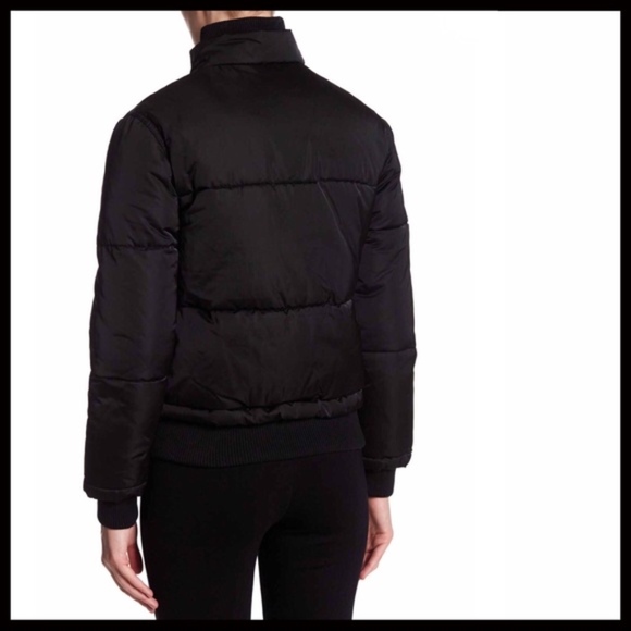 TOPSHOP BLACK UTILITY PUFFER BOMBER JACKET - Picture 2 of 7