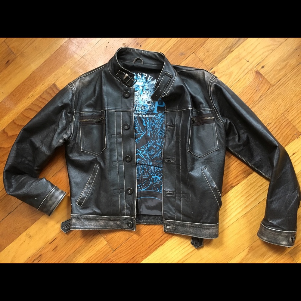 Ring Spun Led Zeppelin Over Rock leather jacket