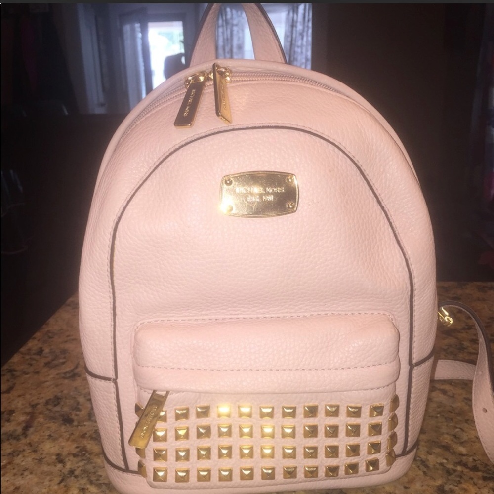 Authentic light pink MK backpack