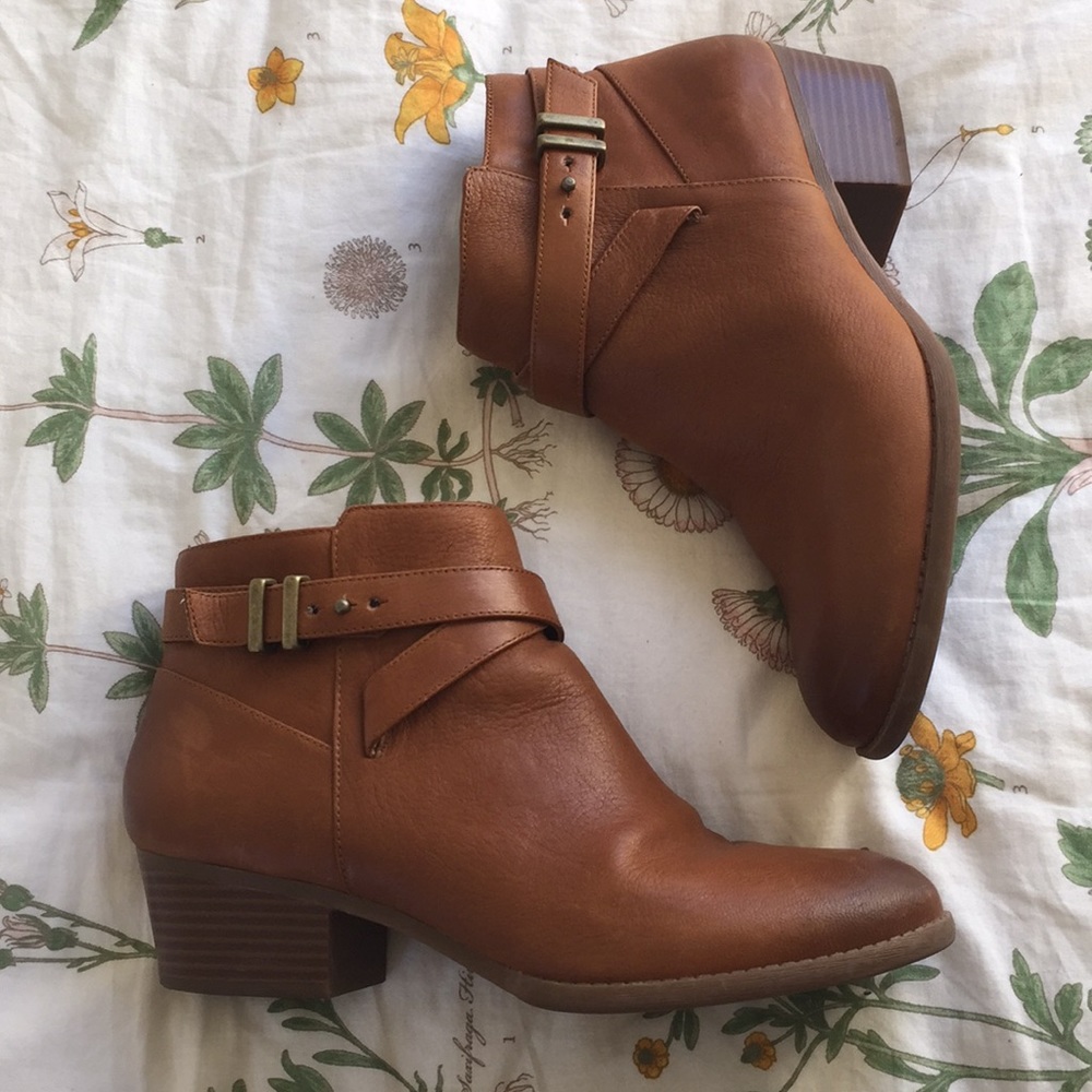 Brown Leather Booties