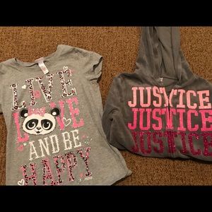 Justice❤️ T-shirt and sweatshirt combo
