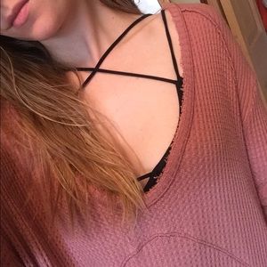 XS Blush pink Free People long sleeve